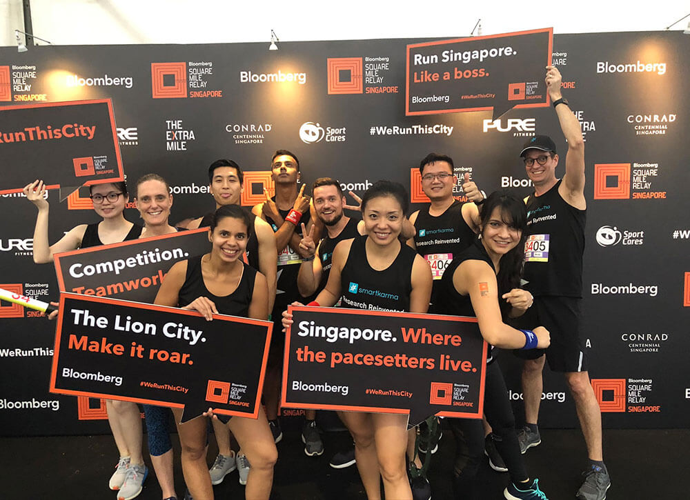 Smartkarma Team races in the Bloomberg Square Mile Relay